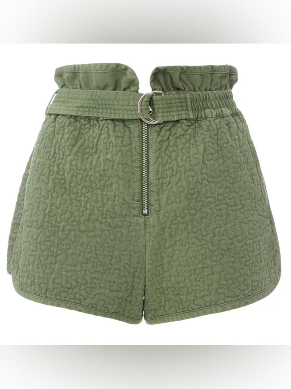 Sea New York Stan Shorts in green khaki size 10 belted quilted